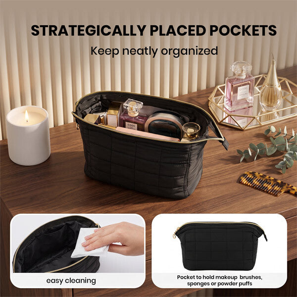 Livingandhome Large Portable Travel Makeup Bag