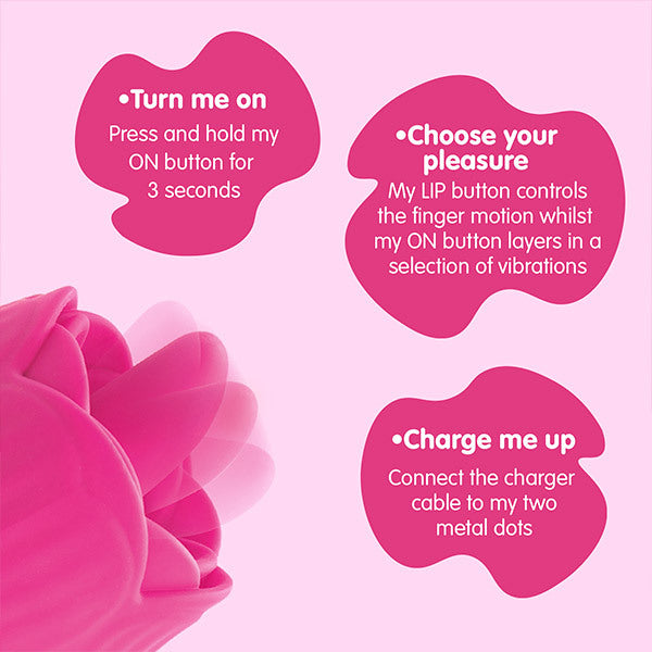 Skins Rose Flix clitoral vibrator, imported from the UK