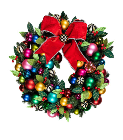 Harrods MacKenzie-Childs Jubilee Bauble Wreath 60cm- Buy online at McGrocer