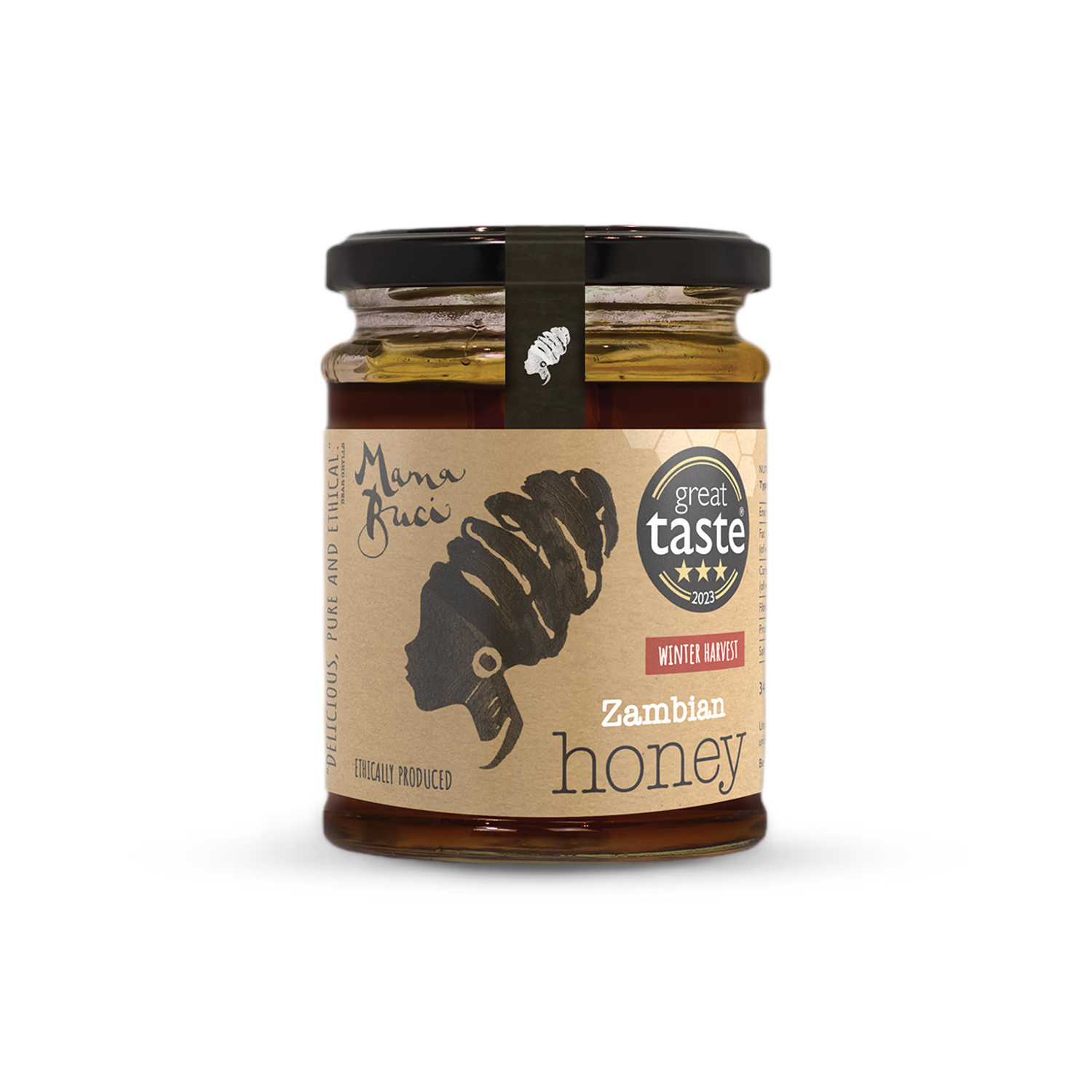 Mama Buci Winter Harvest Zambian Honey 340g, imported from Zambia