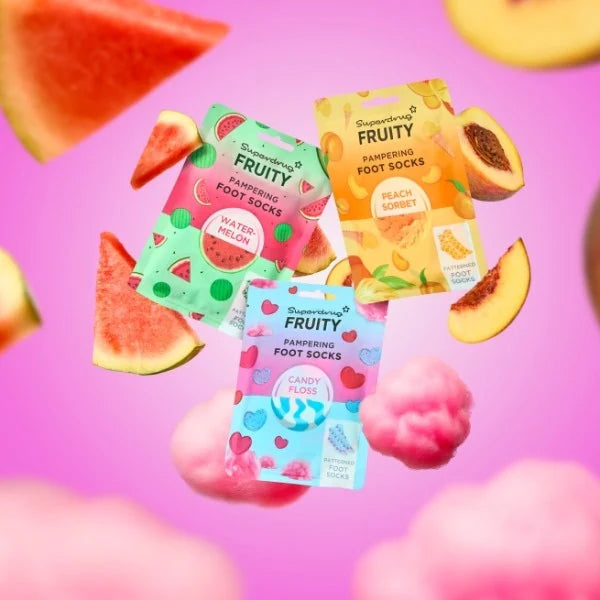 Superdrug Foot Socks Pack Watermelon Moisturising (British brand)