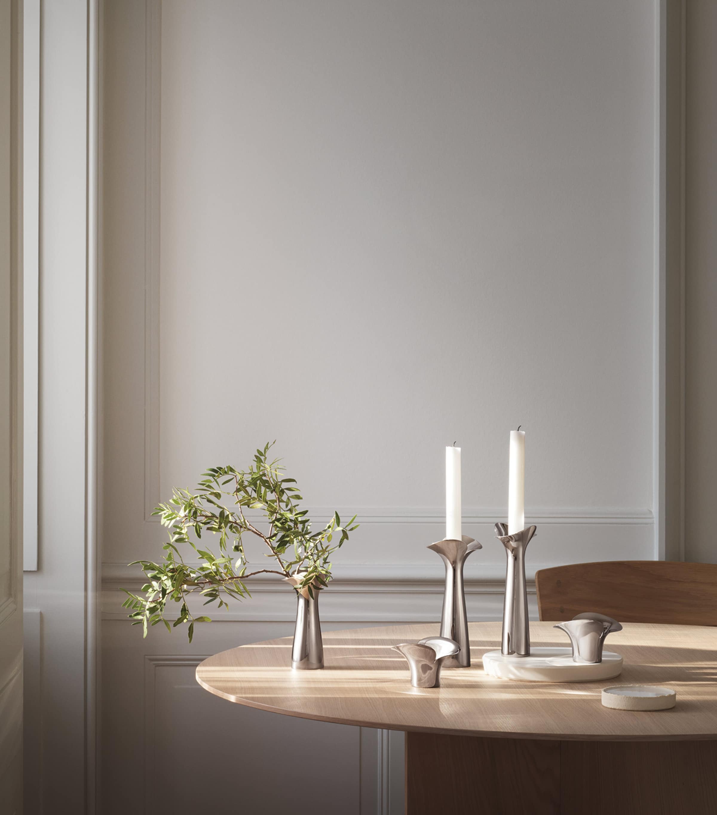 Georg Jensen Bloom Botanica candle holders set of 2, UK version