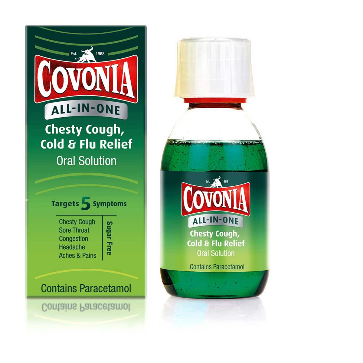 Covonia All-In-One Chesty Cough, Cold & Flu Relief Oral Solution - 160ml GOODS Boots   