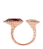 Boucheron Serpent Bohème ring rose gold diamond garnet (British brand)