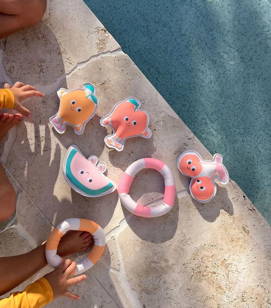 Sunnylife Poppy the Peach Dive Buddies rubber toys - British product