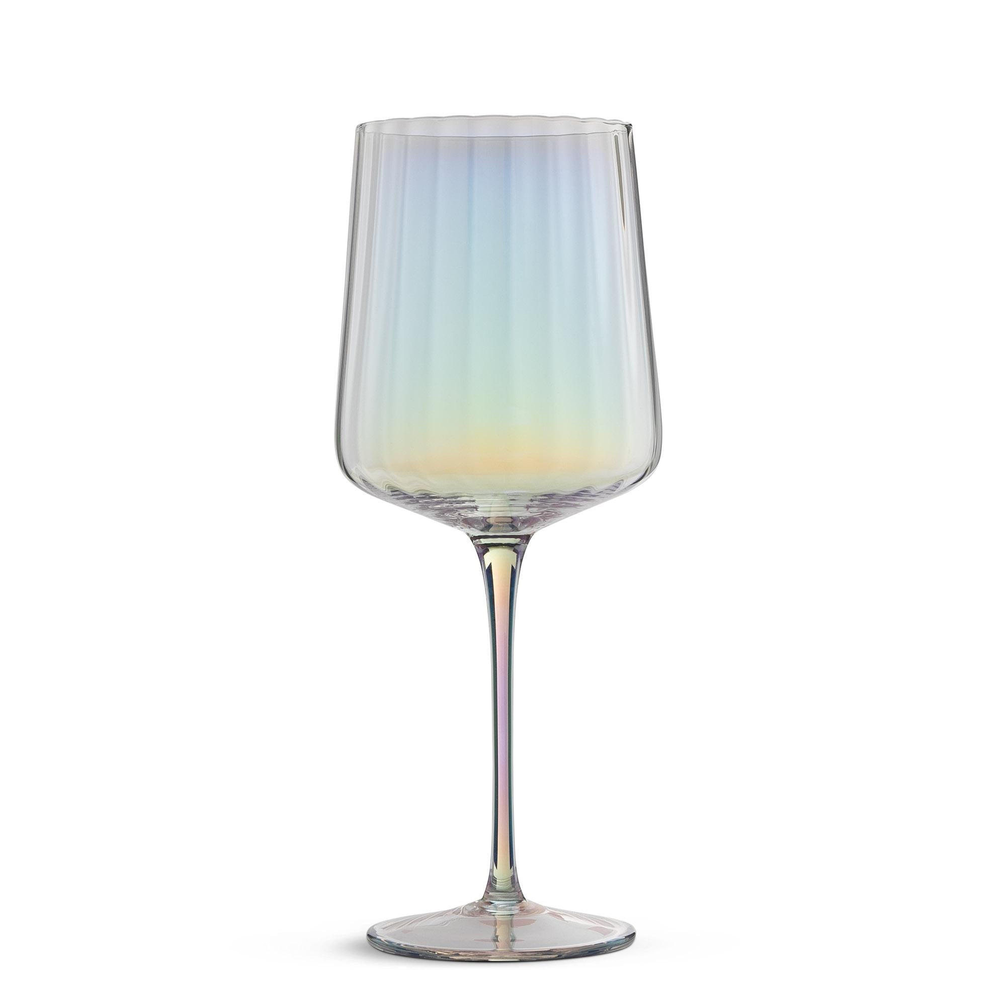 Habitat Iridescent Lustre Fluted Wine Glass GOODS Sainsburys   