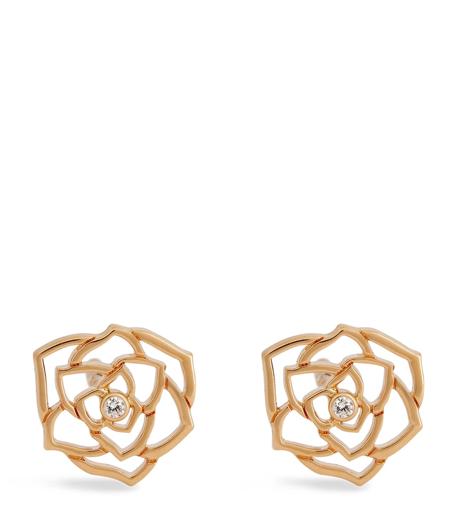 Piaget rose gold diamond earrings, UK version