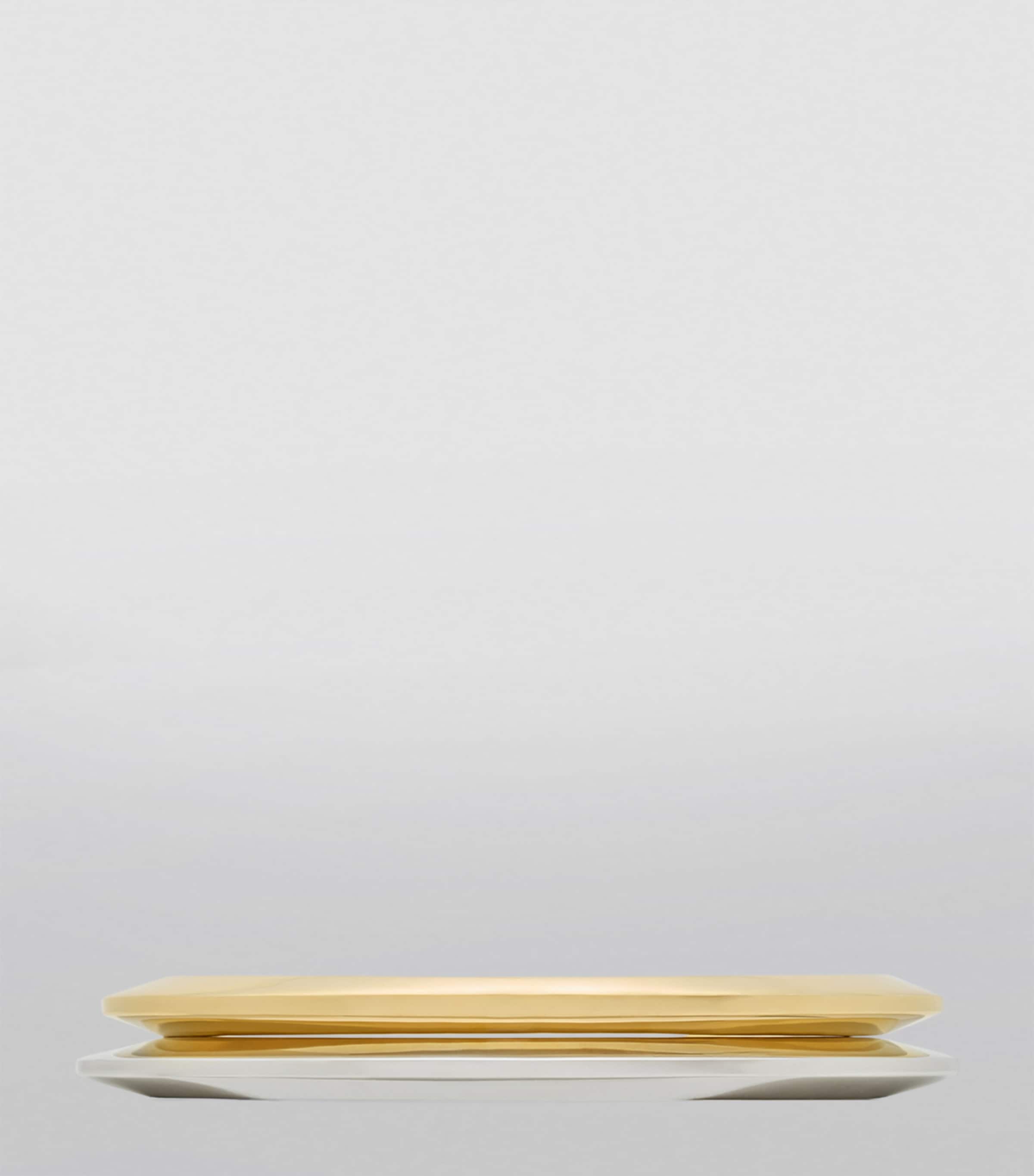 Saint Laurent peaked cuff bracelets gold and silver set, UK version