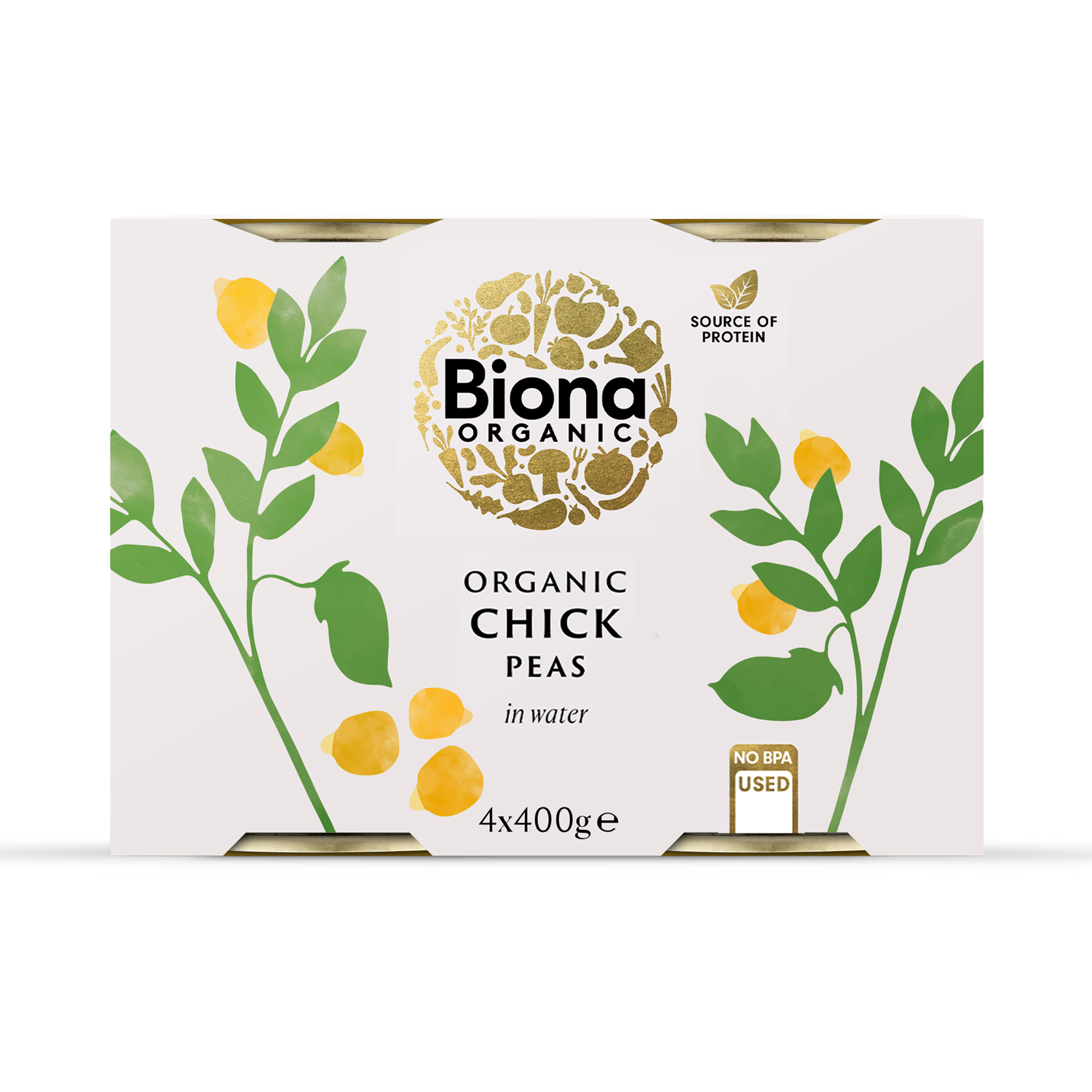 Biona Organic Chickpeas 4x 400g