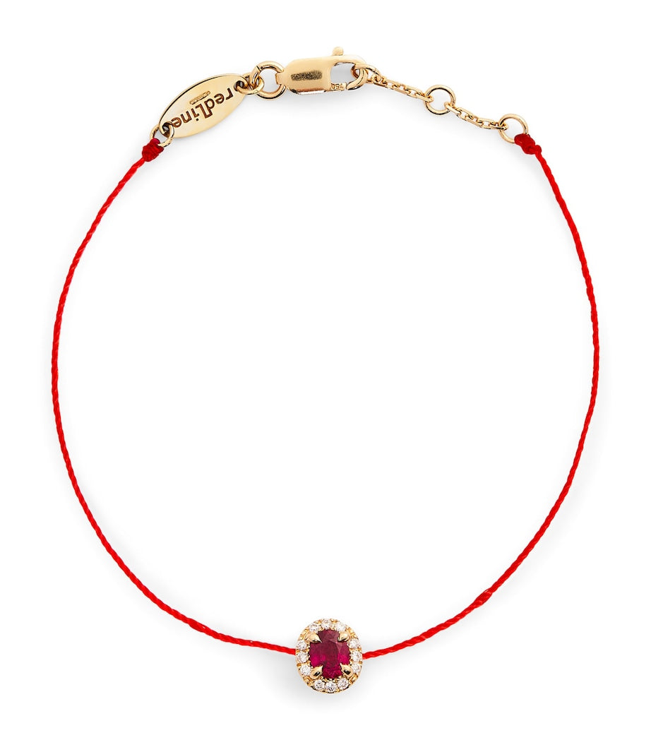 Redline Diva bracelet ruby diamond yellow gold, imported from the UK