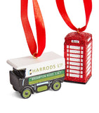 Harrods tree decorations set of 4 London icons - British product