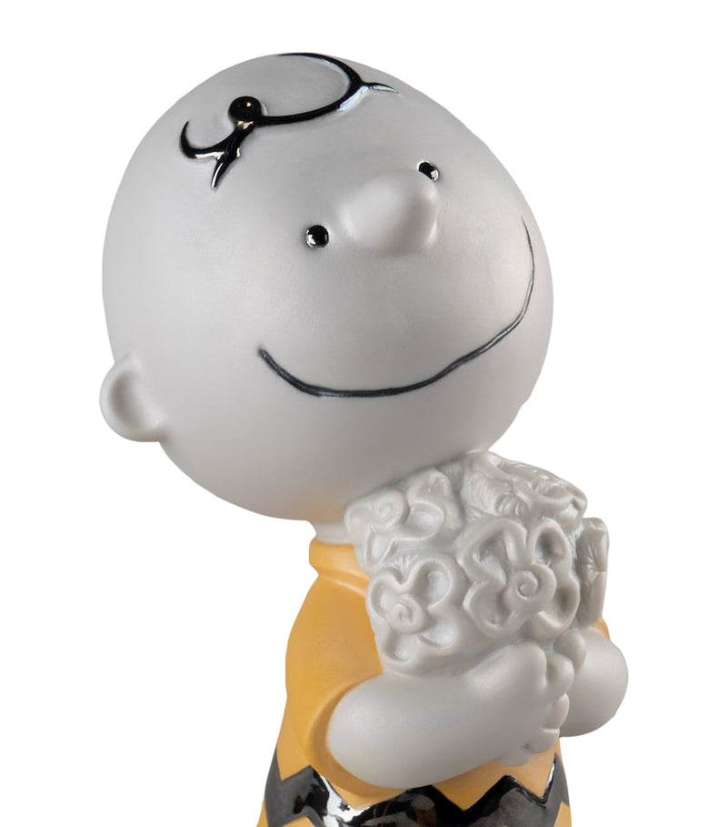 Lladró Charlie Brown porcelain figurine 22cm, UK version