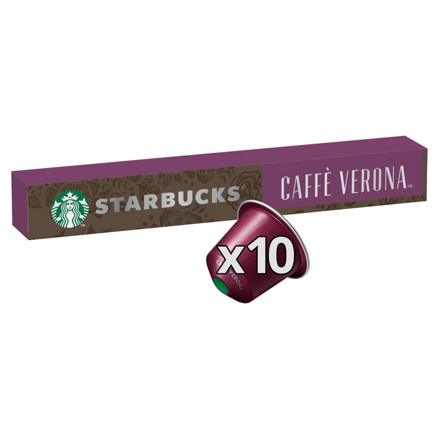 Starbucks By Nespresso Caffe Verona Espresso Coffee Pods 10 Capsules