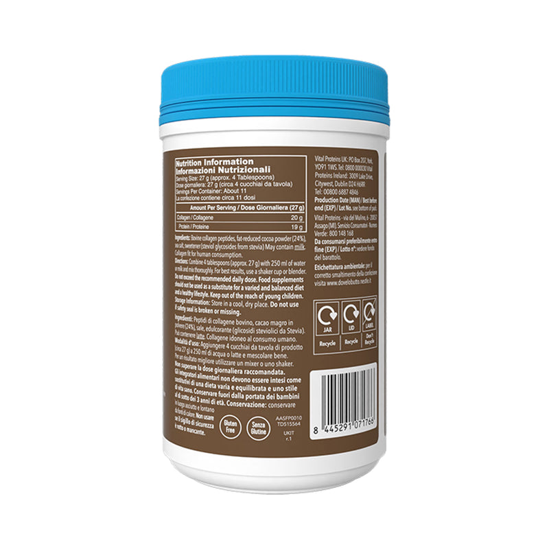 Vital Proteins collagen peptides cocoa flavour 297g, UK version
