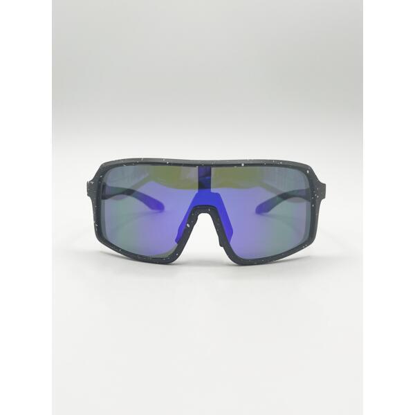 SVNX polarised sunglasses black speckle frame UV400 protection - British product