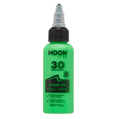 Moon Glow Neon UV Fabric Paint Intense Green 30ml