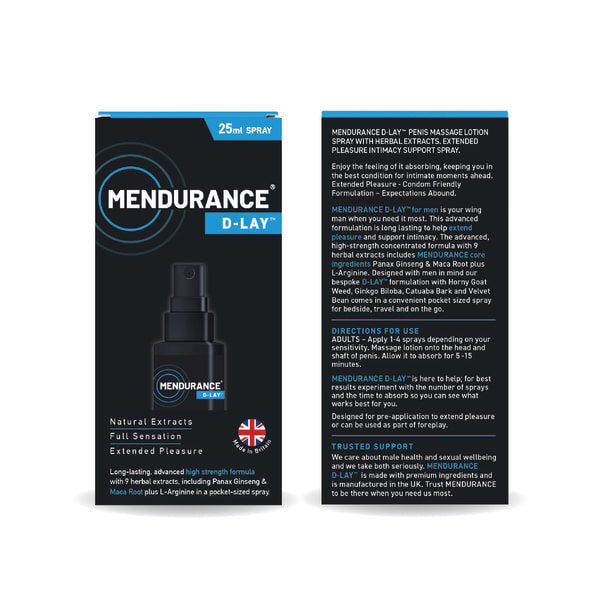 Mendurance D-LAY men's delay spray 25ml - British product