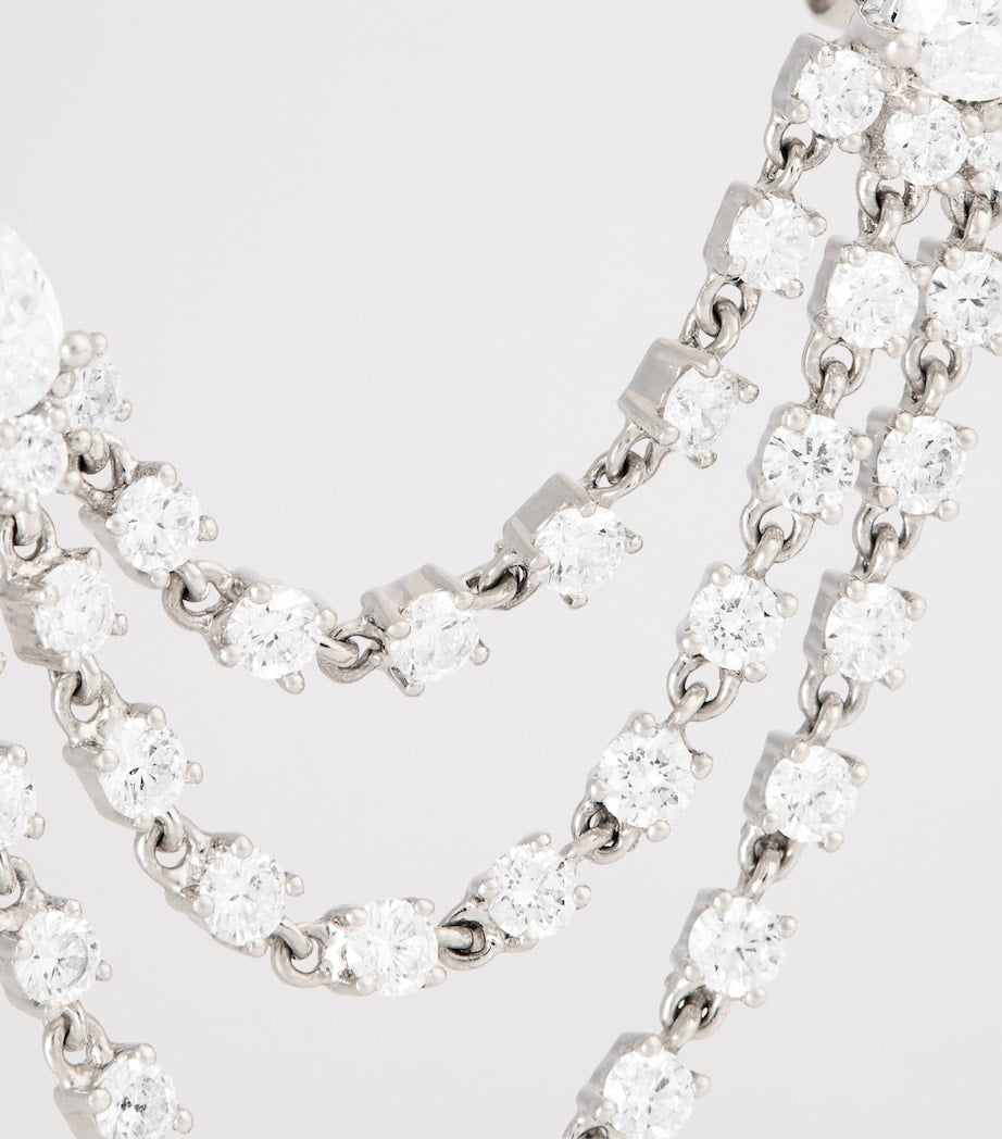 Anita Ko white gold diamond double loop earring (British brand)