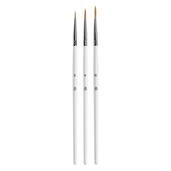 Glisten Cosmetics thick liner brush set with three sizes, UK version