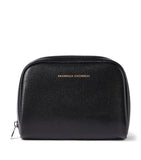 Brunello Cucinelli leather beauty case with gold-tone logo, imported from the UK