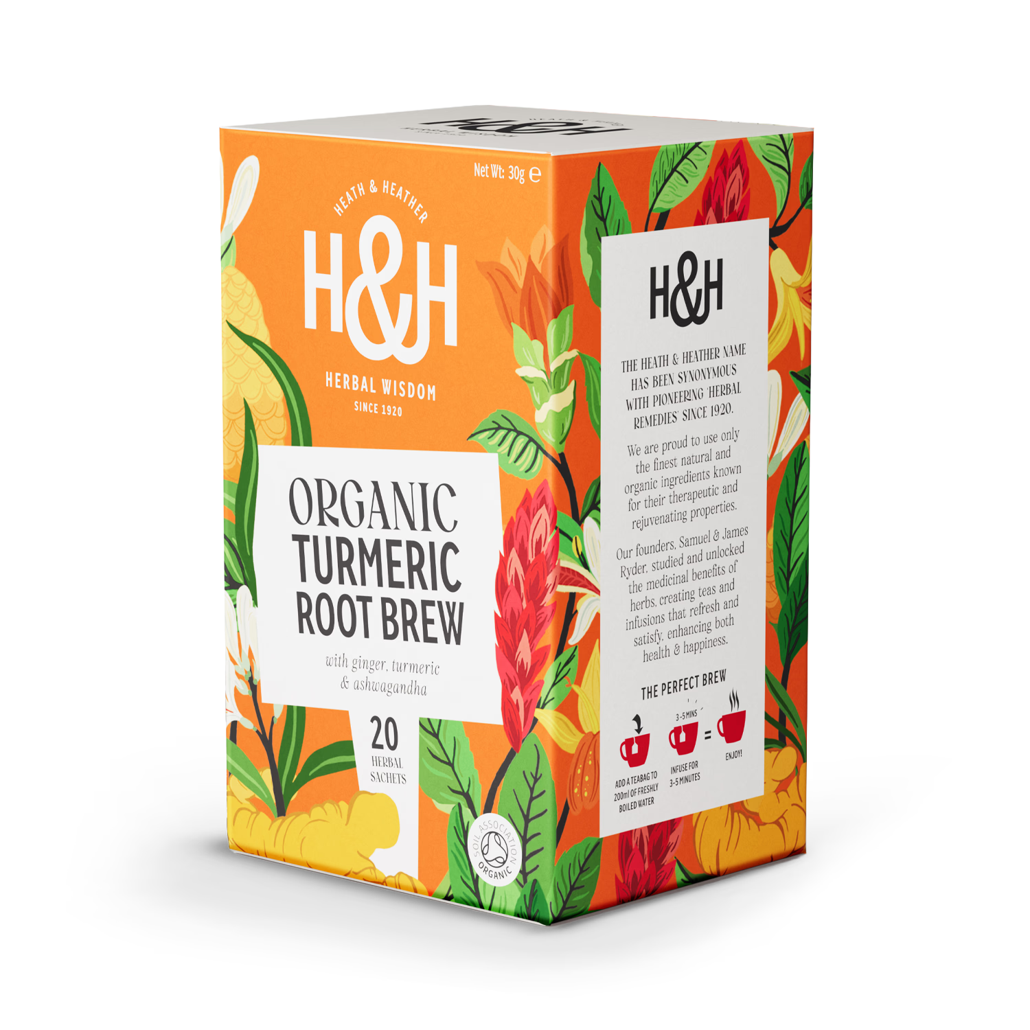 Heath & Heather Organic Turmeric Root Brew 20 Tea Bags