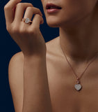 Chopard rose gold diamond Happy Hearts ring, imported from the UK