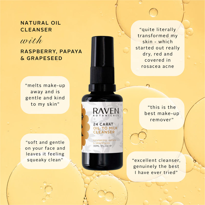 Raven Botanicals 24 Carat Cleanser 30ml, UK version
