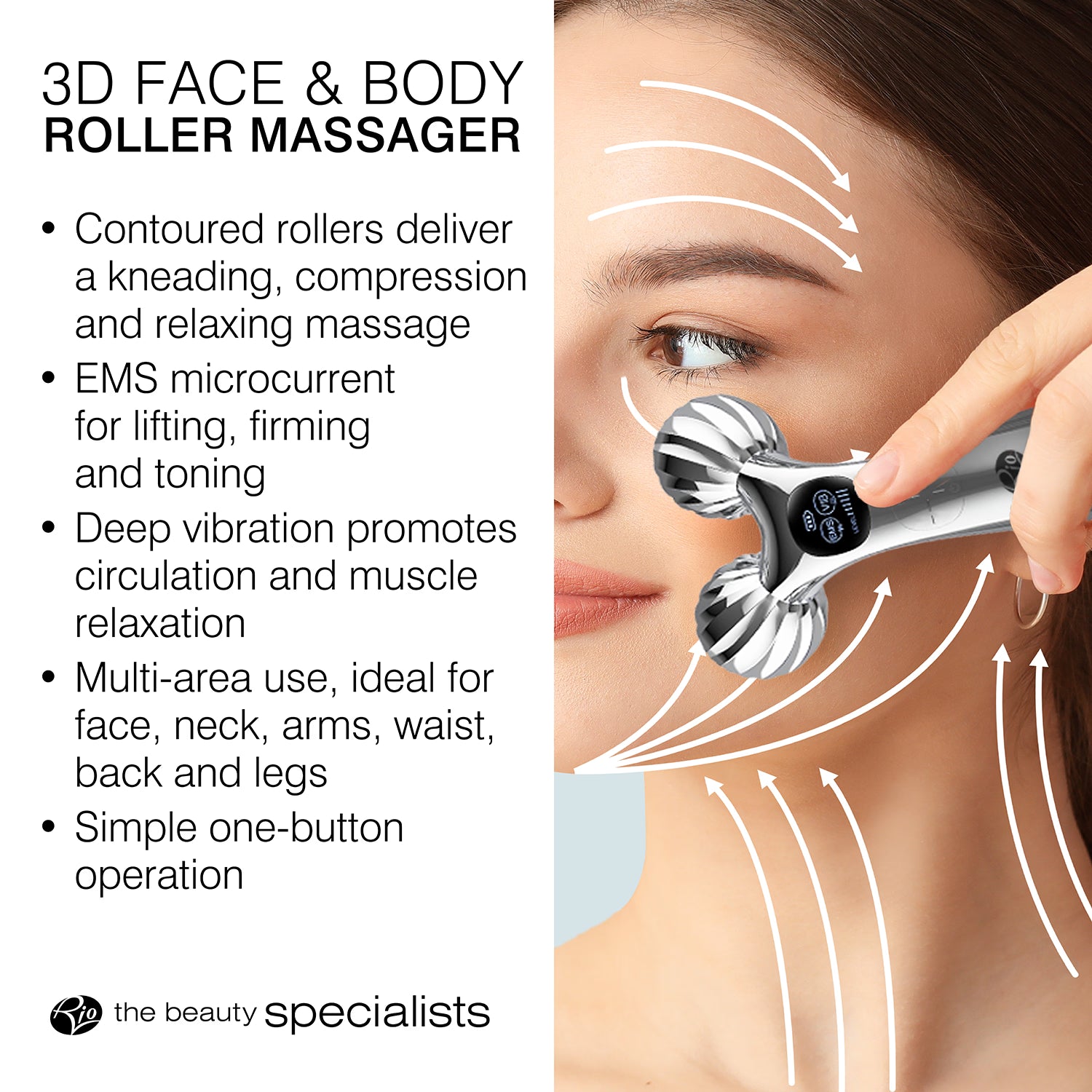 Rio 3D face and body roller massager (British brand)