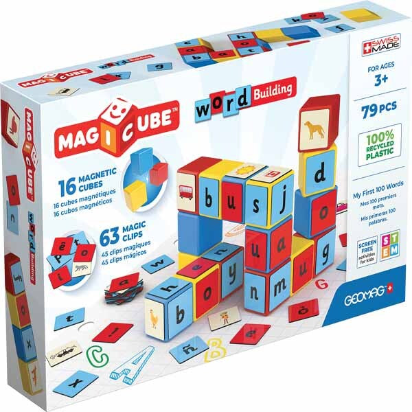 Geomag Magicube magnetic word builder set 79 pieces, UK version