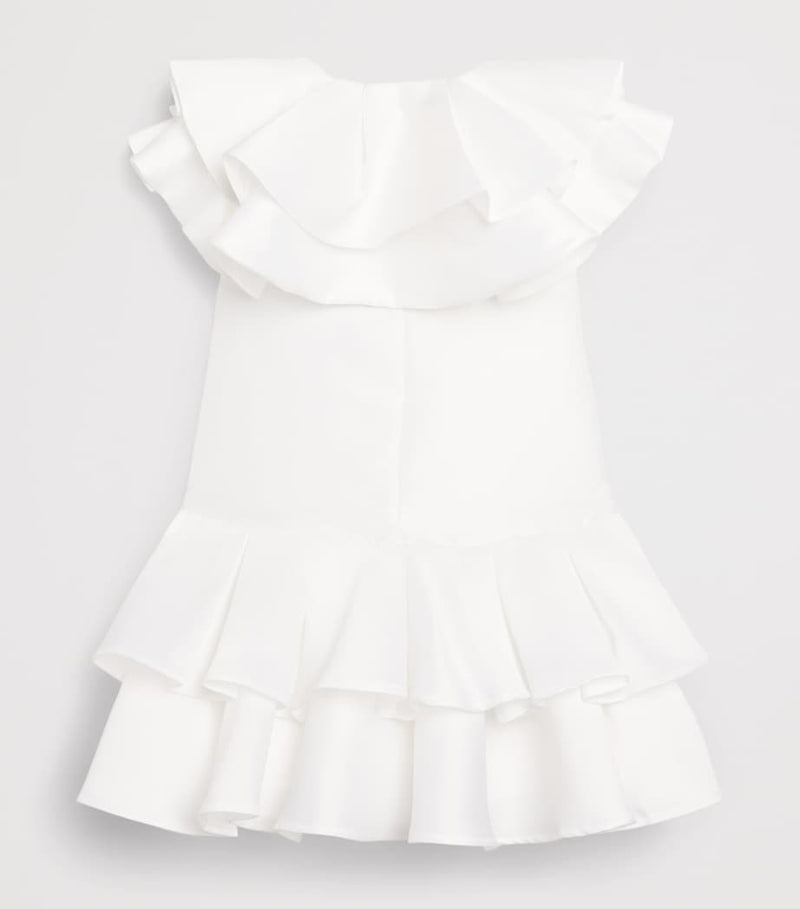 Mama Luma Jacquard Ruffle Dress for girls 3-12 years, imported from the UK