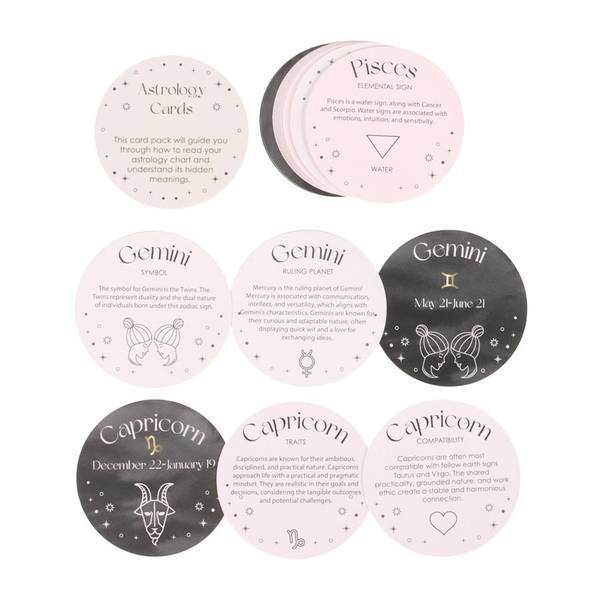 Something Different Astrology Guide Cards paper guide, imported from the UK