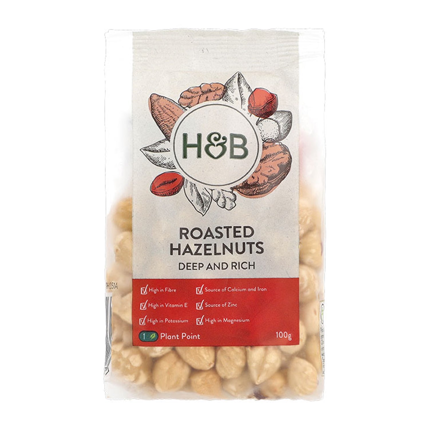 Holland & Barrett Roasted Hazelnuts 100g, UK version