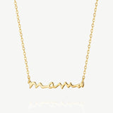 MUCHV Mama Script Necklace 18k Gold, UK version