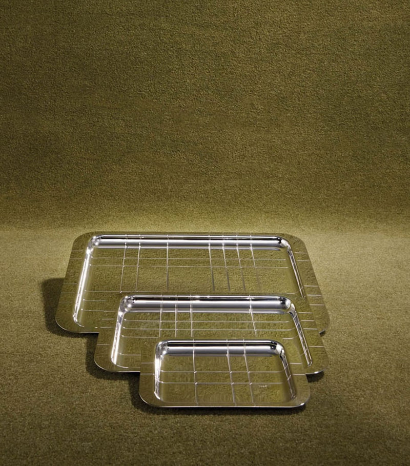 Christofle Silver-Plated Graphik Tray 30cm x 20cm - British product