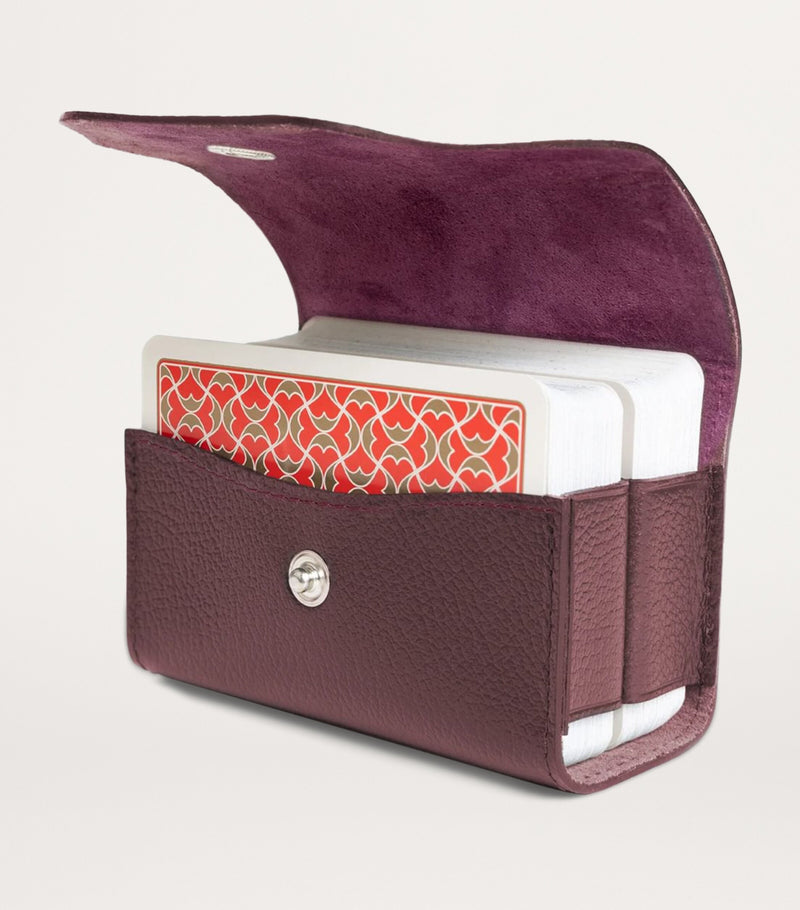 Ettinger leather double playing cards case - British product