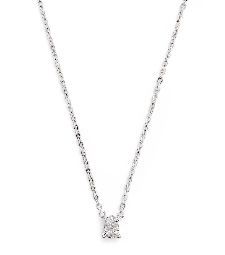 Harrods white gold diamond pendant necklace 0.25ct (British brand)