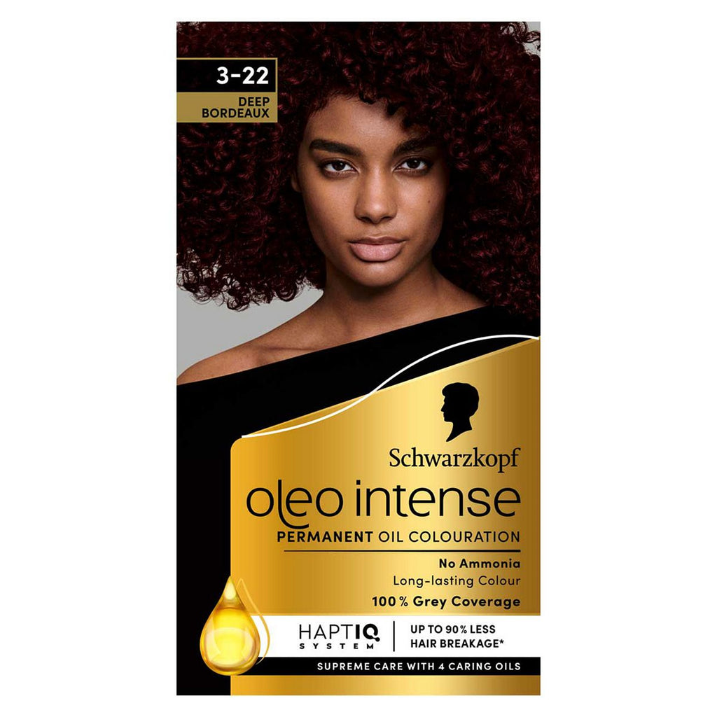 Schwarzkopf Oleo Intense Permanent Oil Colour 3-22 Deep Bordeaux Hair Dye