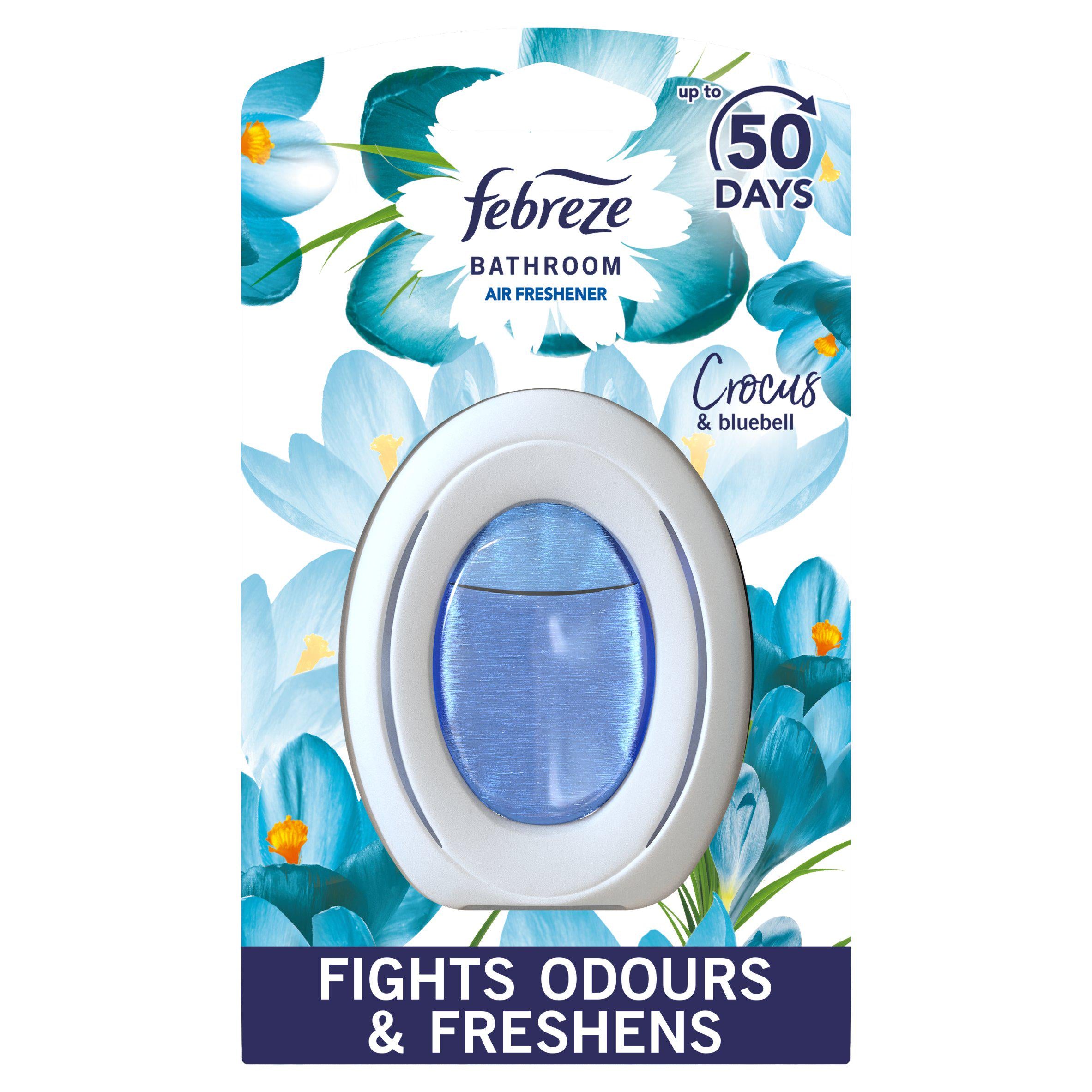 Febreze Bathroom, Continuous Air Freshener Fights Odours & Freshens, Crocus & Bluebell 1 Count GOODS Sainsburys   