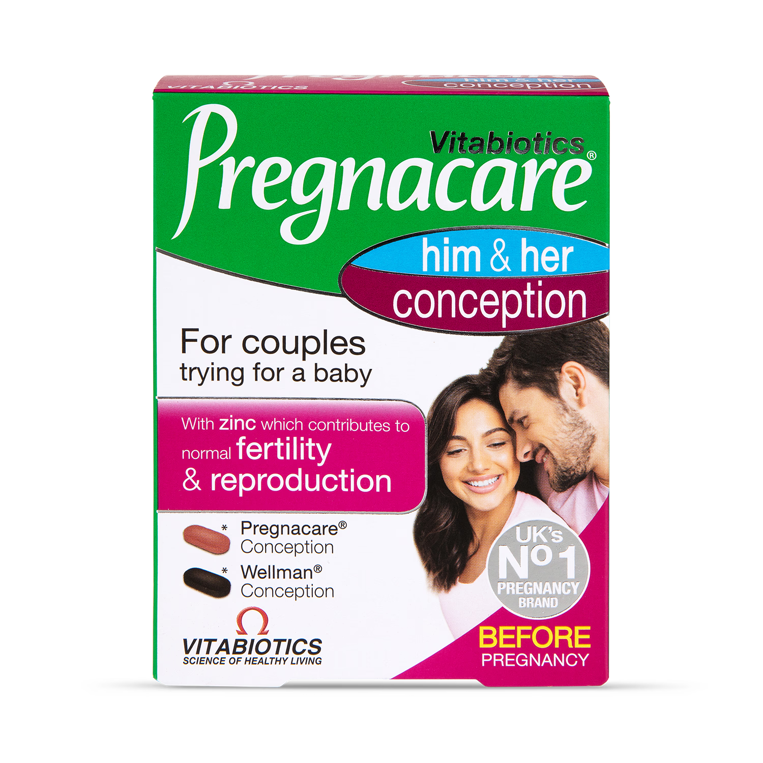 Vitabiotics Pregnacare His and Her Conception 60 tablets (British brand)