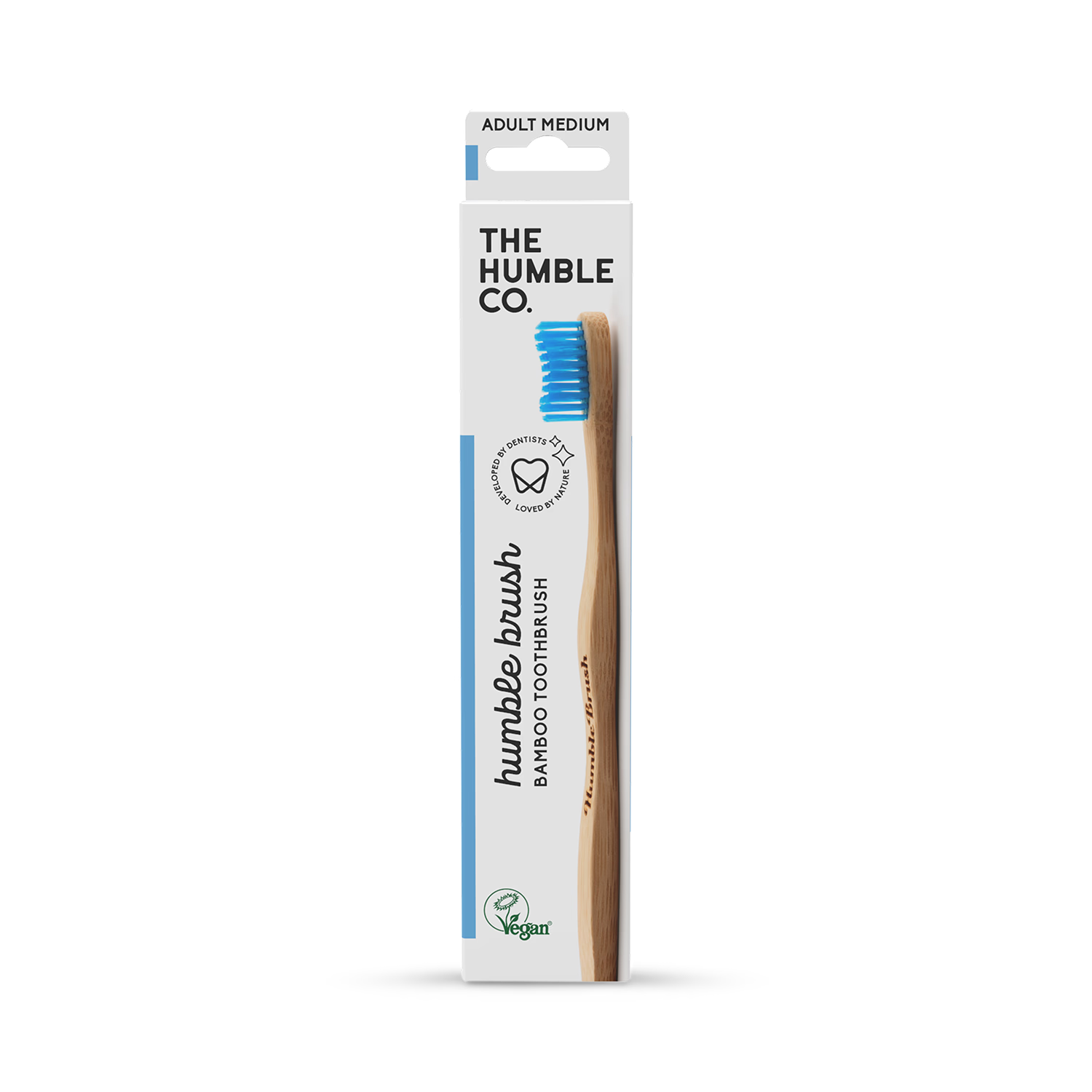 Humble Bamboo Adult Medium Bristle Toothbrush Blue Purple White or Green