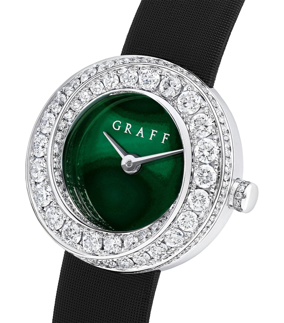 Graff white gold spiral watch 23mm malachite dial - British product