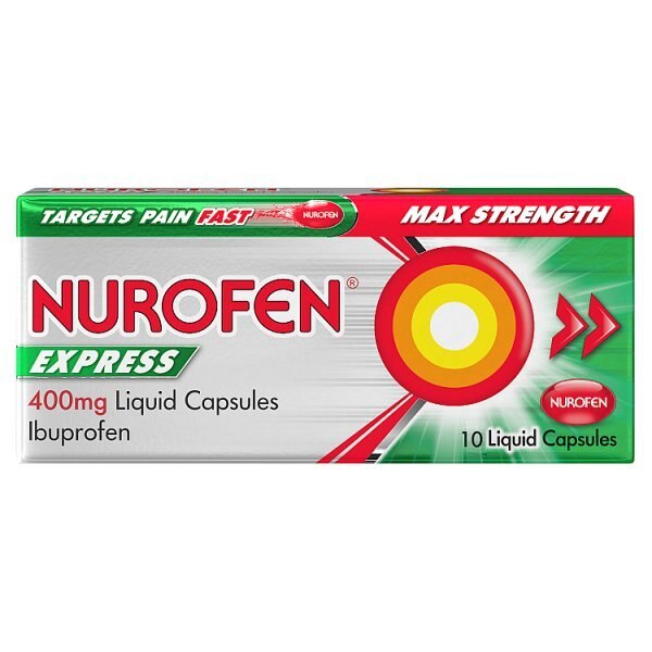 Nurofen Express Ibuprofen 400mg Liquid Capsules 10s GOODS Superdrug   