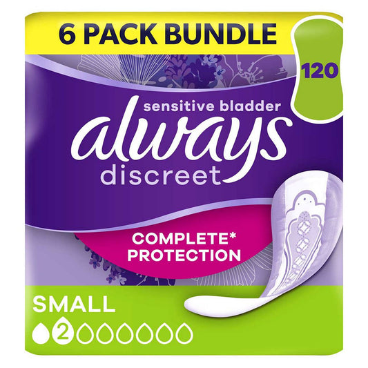 Always Discreet Incontinence Pads Small - 120 pads (6 pack bundle) GOODS Boots   