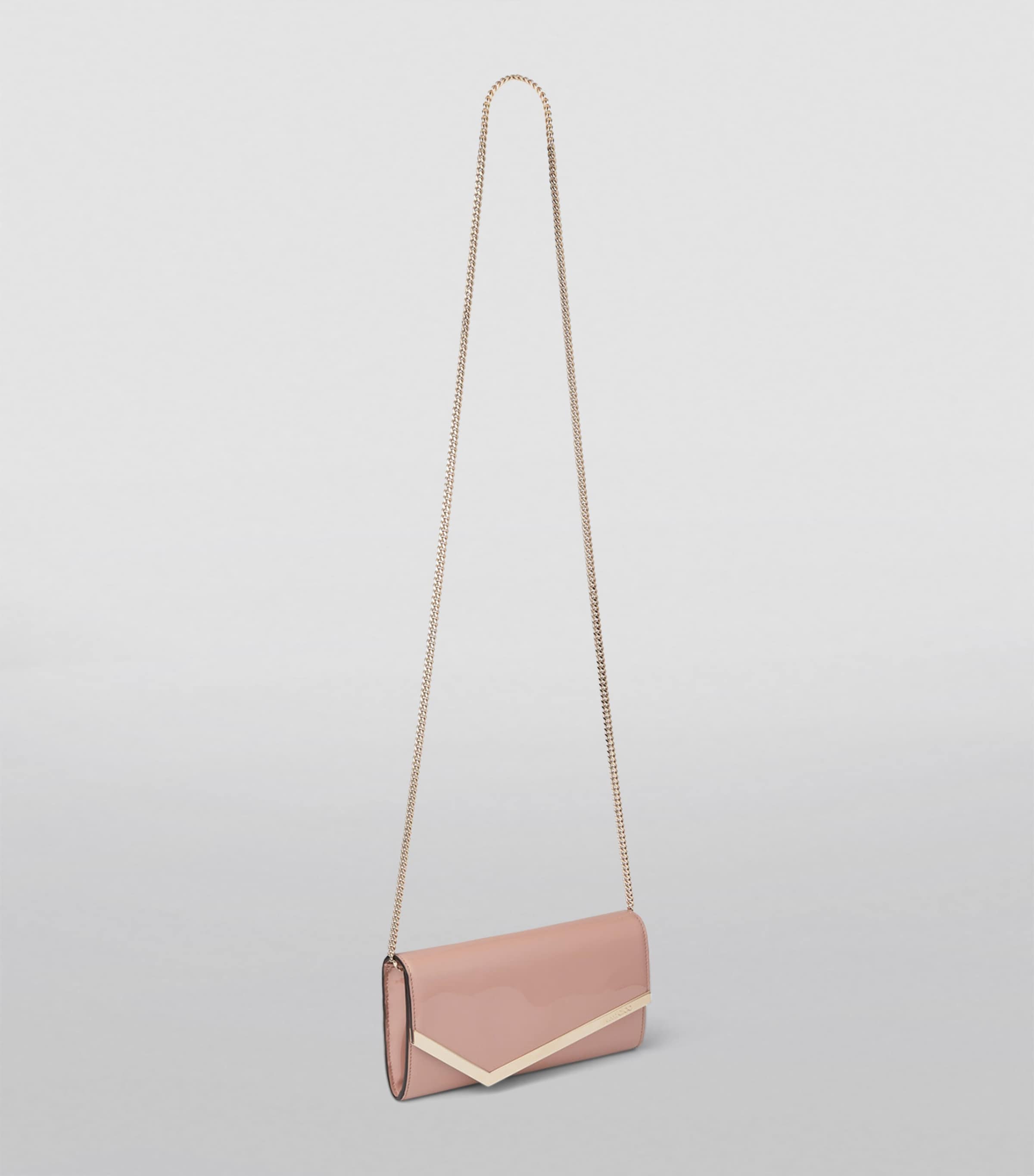 Jimmy Choo Emmie leather clutch bag, imported from the UK