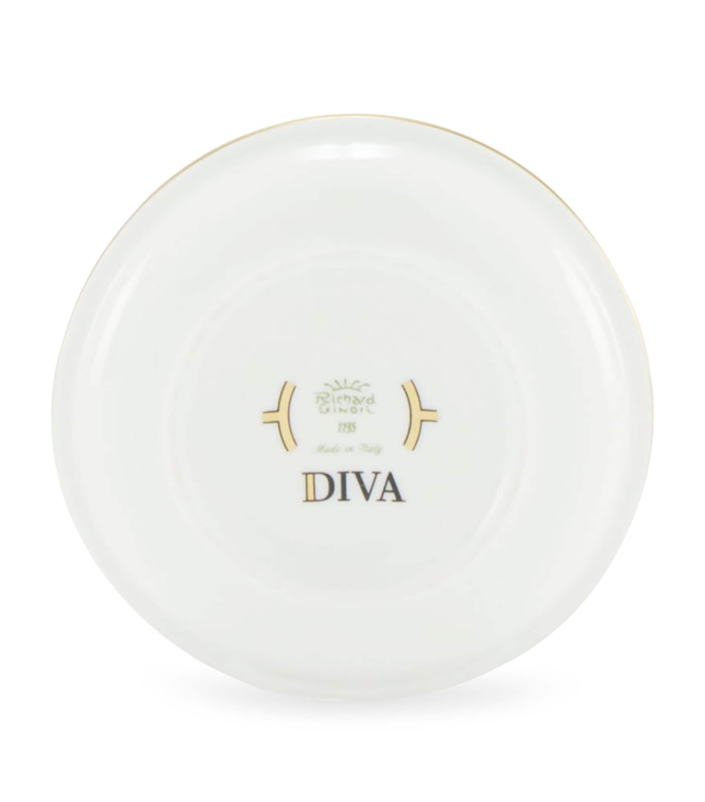 GINORI 1735 Colonna Diva Verde butter dish 10cm - British product