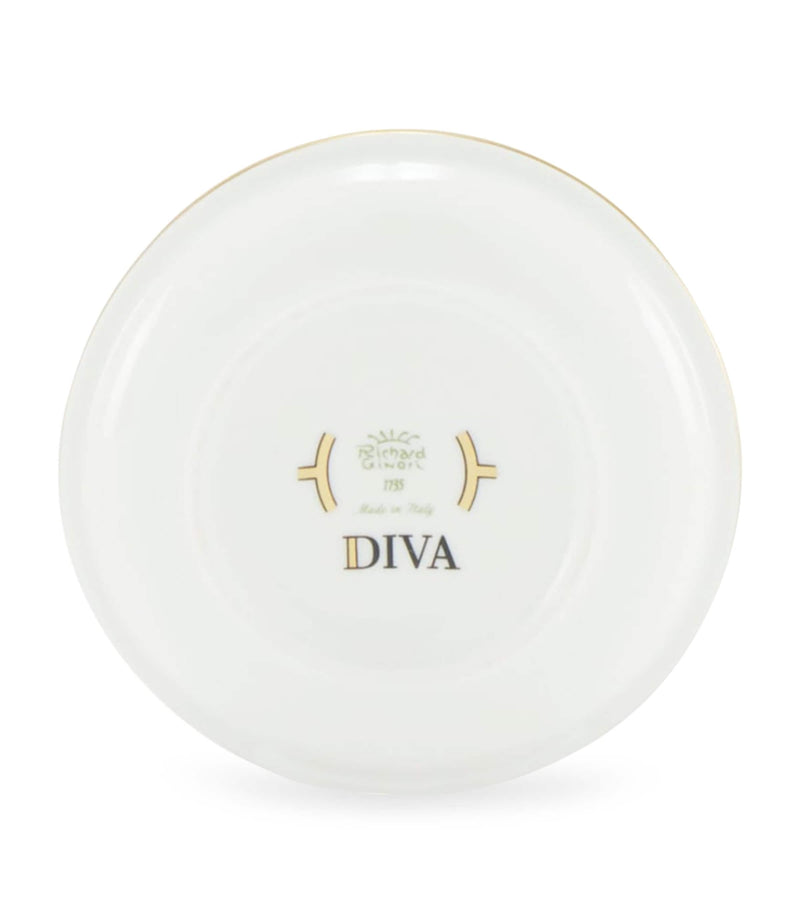 GINORI 1735 Colonna Diva Verde butter dish 10cm - British product