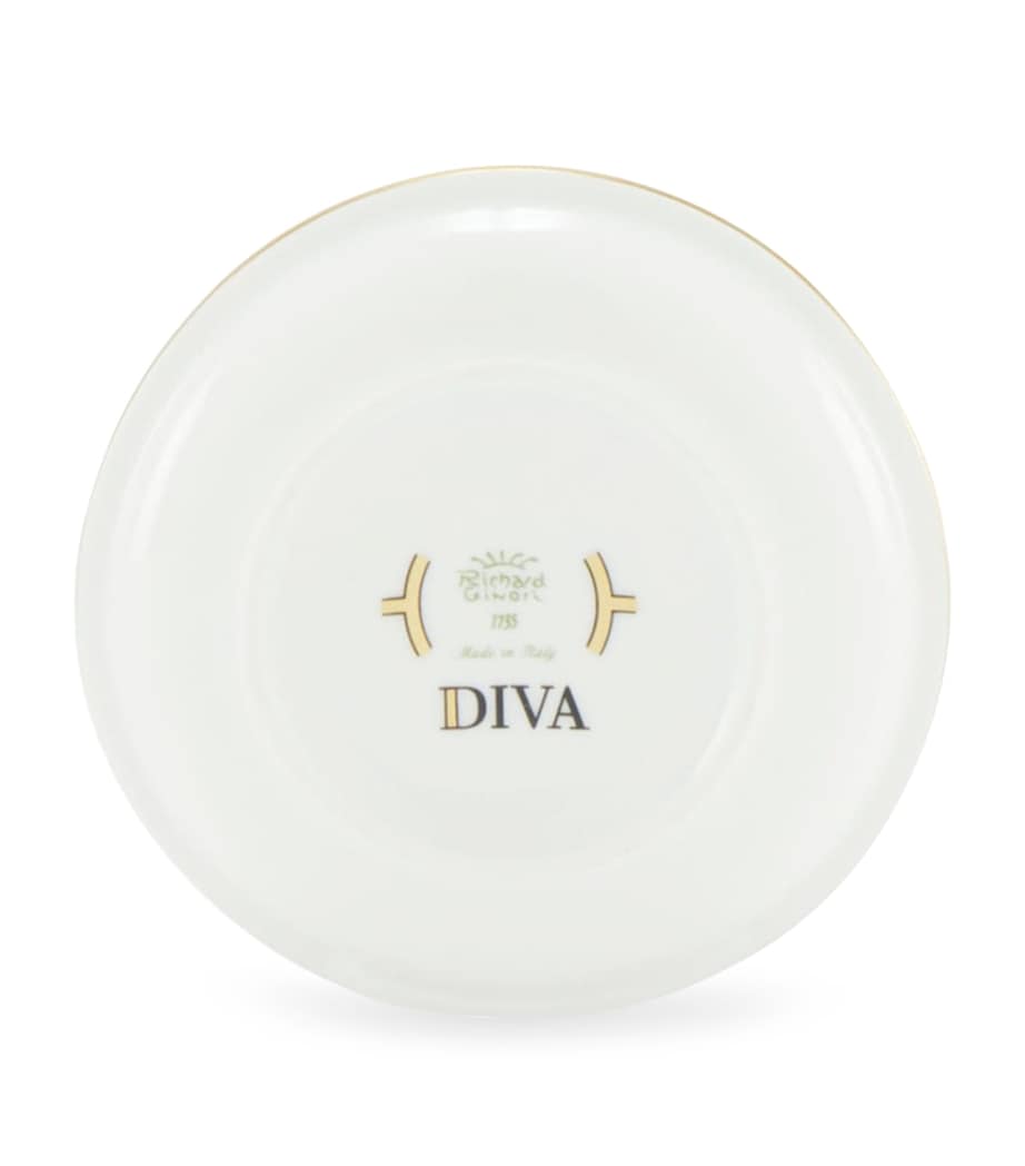 GINORI 1735 Colonna Diva Verde butter dish 10cm - British product