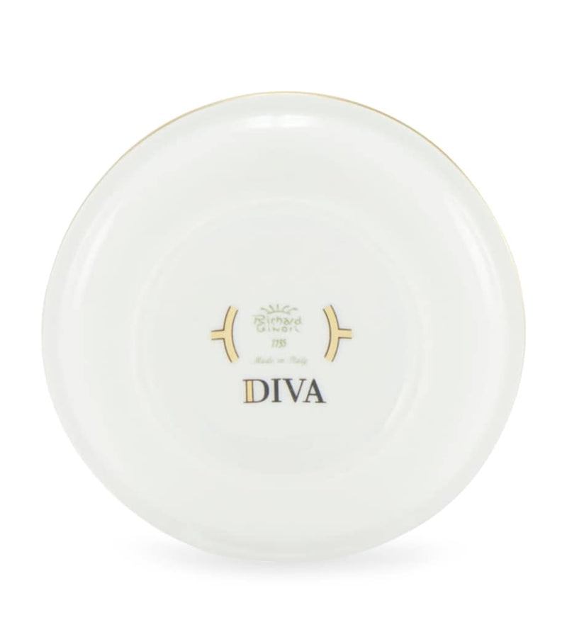 GINORI 1735 Colonna Diva Verde butter dish 10cm - British product