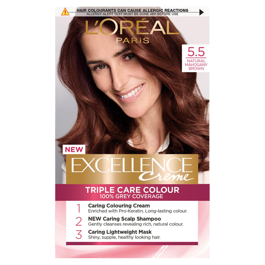 L'Oreal Paris Excellence Permanent Hair Dye Natural Mahogany Brown 5.5