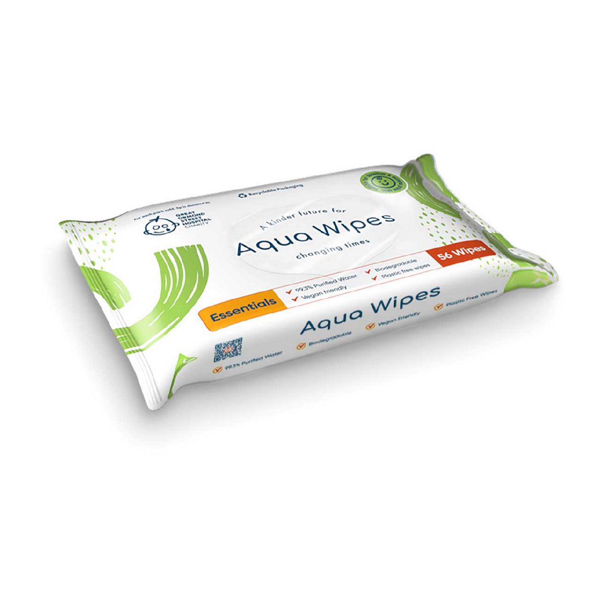 Aqua Wipes Essentials Biodegradable Plastic-Free Baby Wipes 56s GOODS Boots   